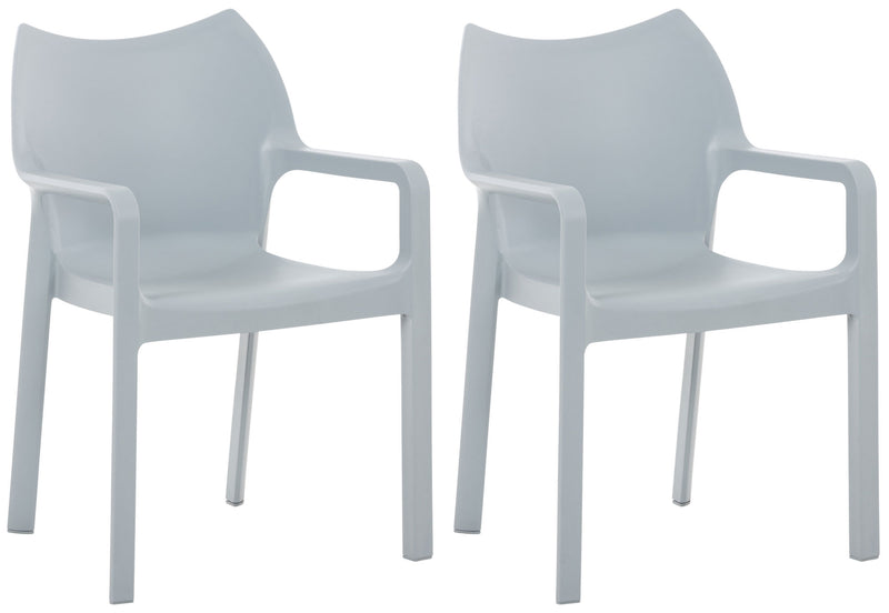 Set of 2 stacking chairs Diva