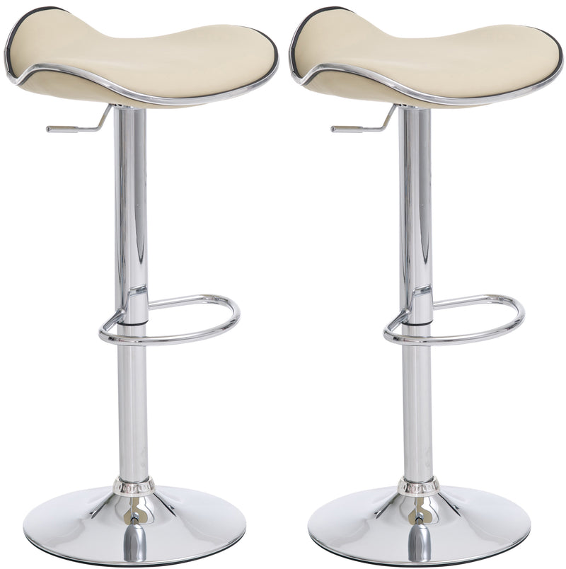 Set of 2 bar stools Shanghai faux leather