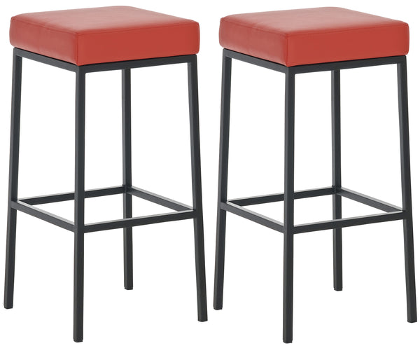 Set of 2 bar stools Montreal 80 faux leather