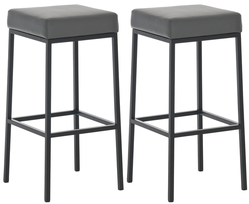 Set of 2 bar stools Montreal 80 faux leather