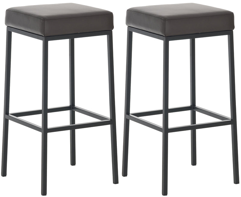 Set of 2 bar stools Montreal 80 faux leather