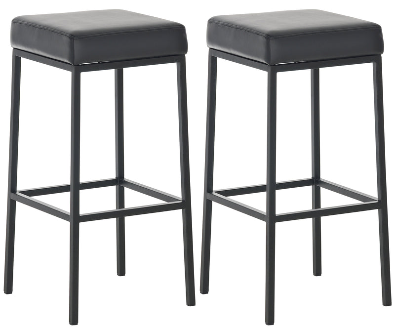 Set of 2 bar stools Montreal 80 faux leather