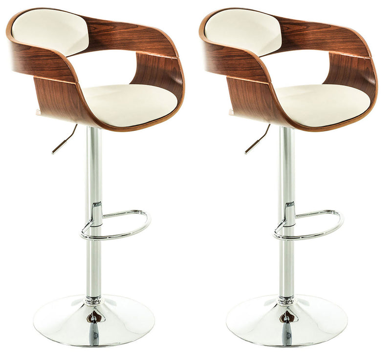 Set of 2 Kingston faux leather bar stools