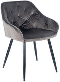 Cassis velvet visitor chair