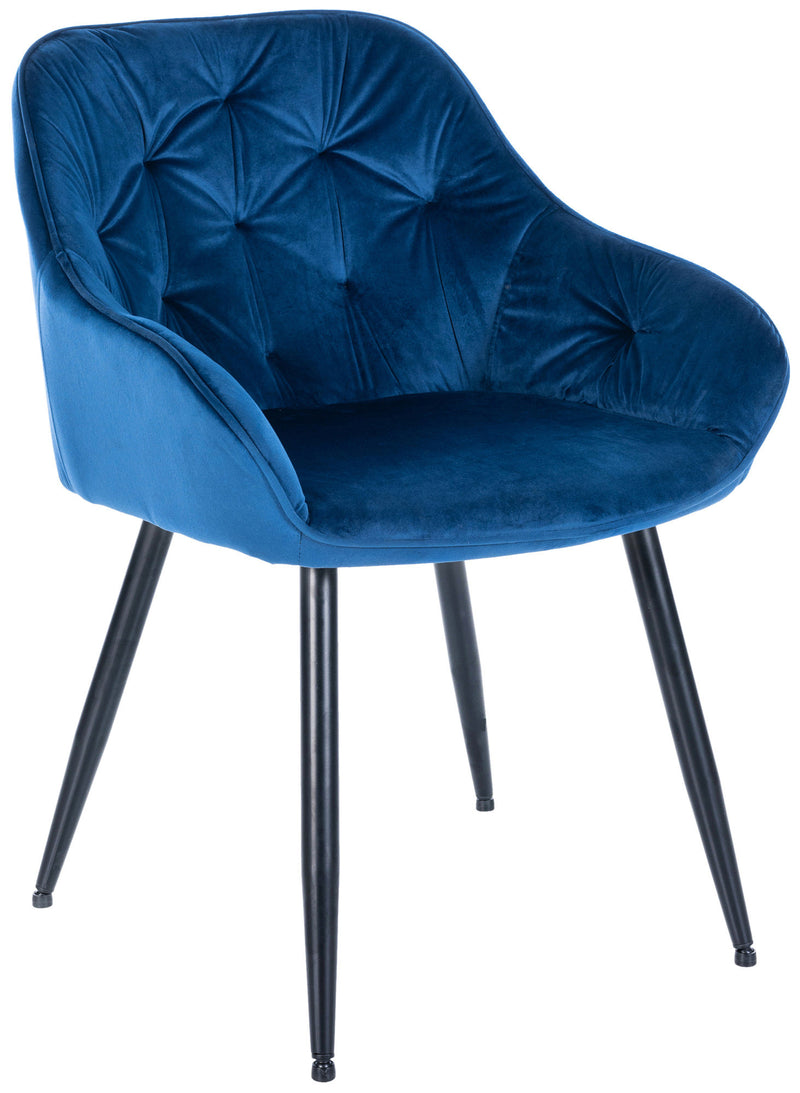 Cassis velvet visitor chair