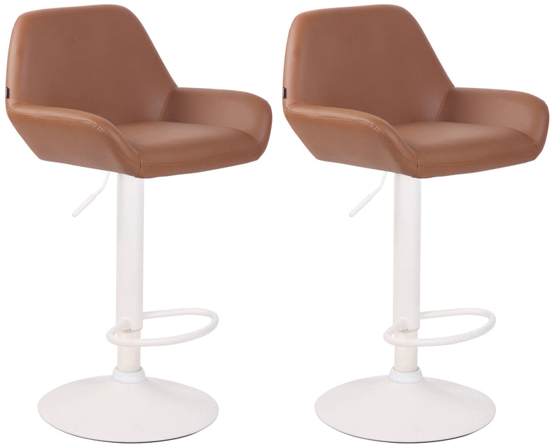 Set of 2 bar stools Braga faux leather