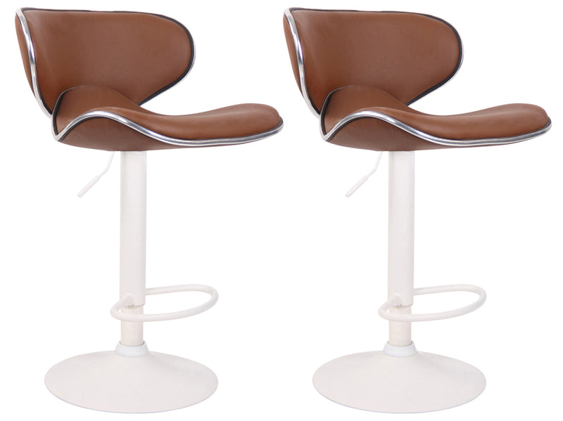 Set of 2 bar stools Las Vegas faux leather