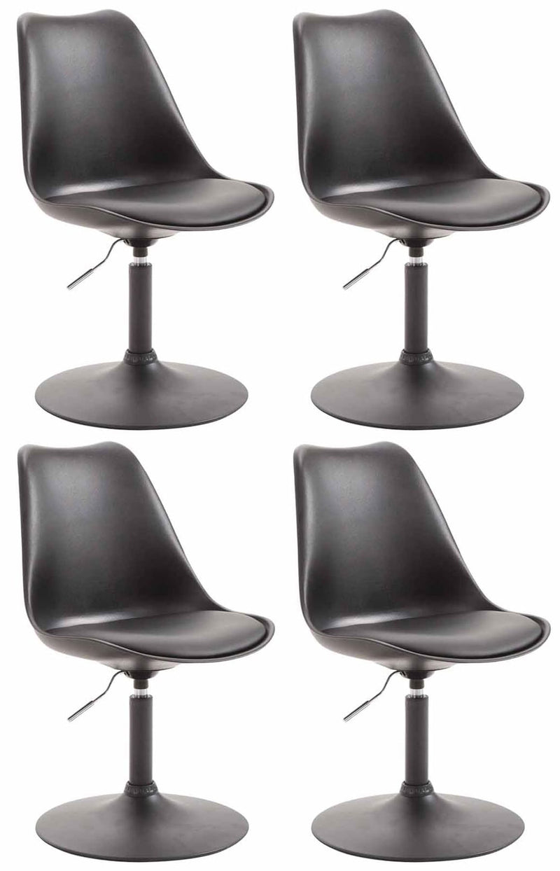 Set of 4 Maverick plastic dining chairs