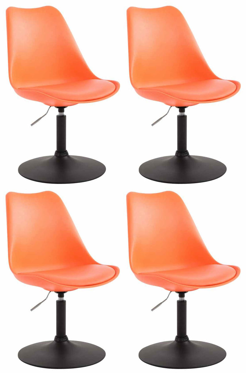 Set of 4 Maverick plastic dining chairs