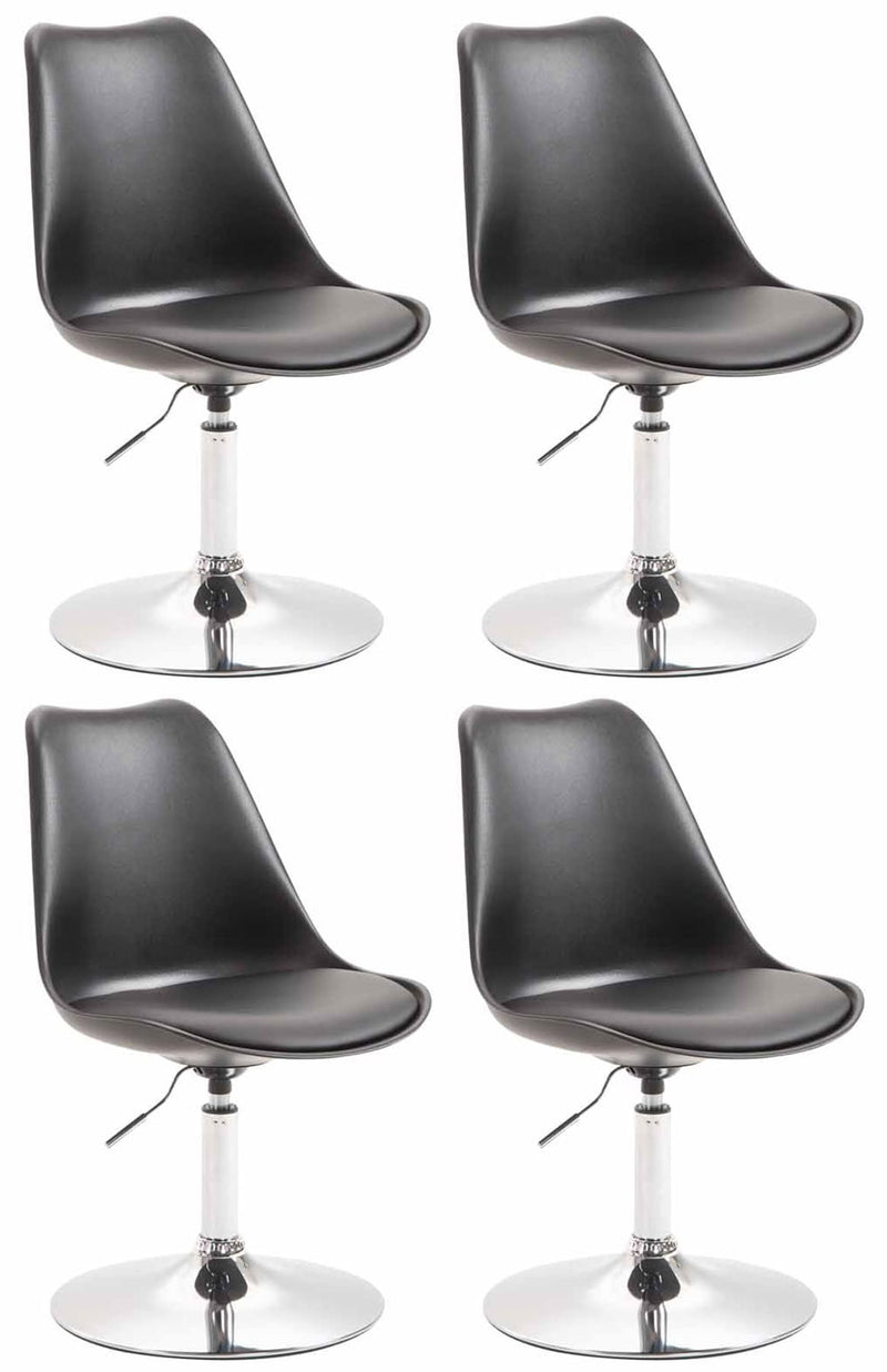 Set of 4 Maverick plastic dining chairs