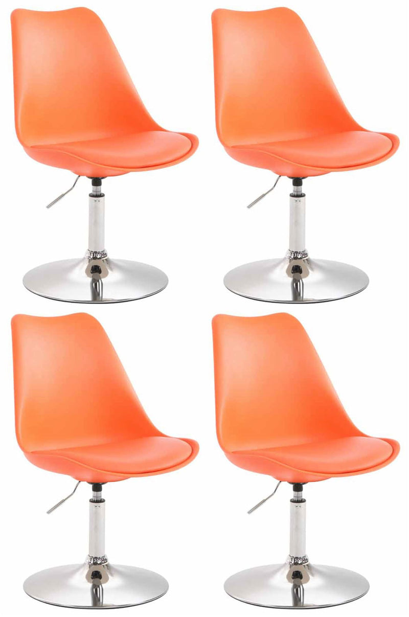 Set of 4 Maverick plastic dining chairs