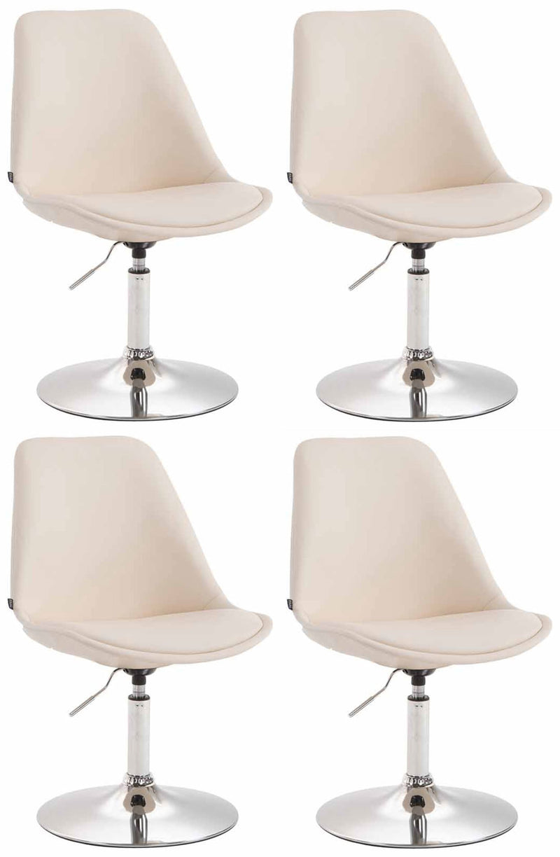 Set of 4 Maverick faux leather dining chairs