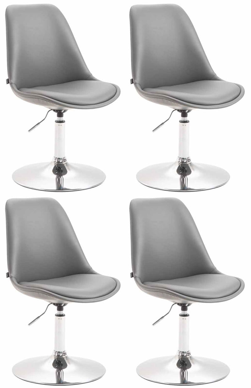 Set of 4 Maverick faux leather dining chairs