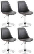 Set of 4 Maverick faux leather dining chairs