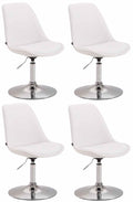 Set of 4 Maverick faux leather dining chairs