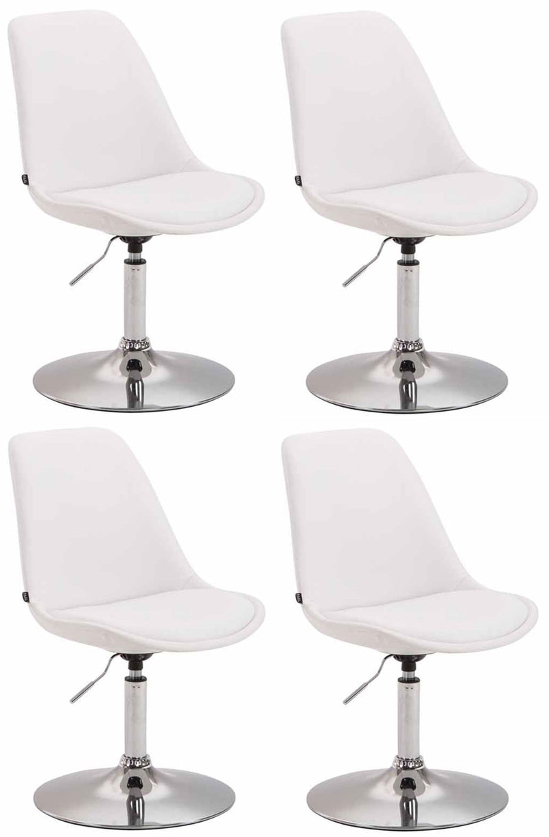 Set of 4 Maverick faux leather dining chairs