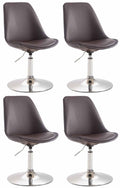 Set of 4 Maverick faux leather dining chairs