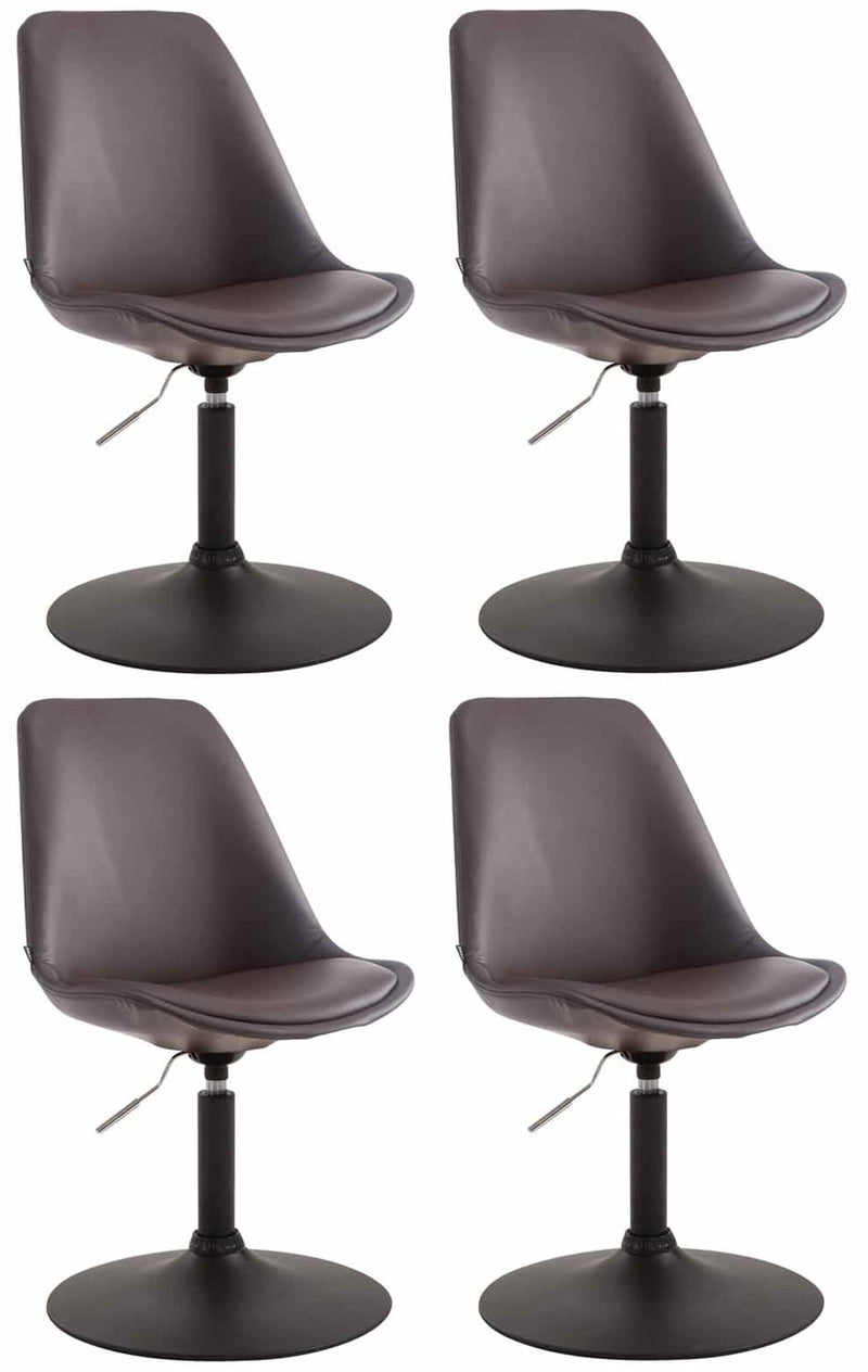 Set of 4 Maverick faux leather dining chairs