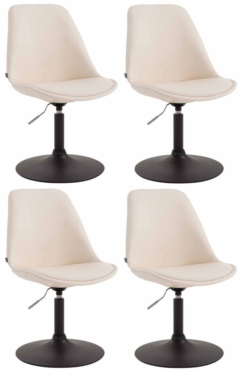 Set of 4 Maverick faux leather dining chairs