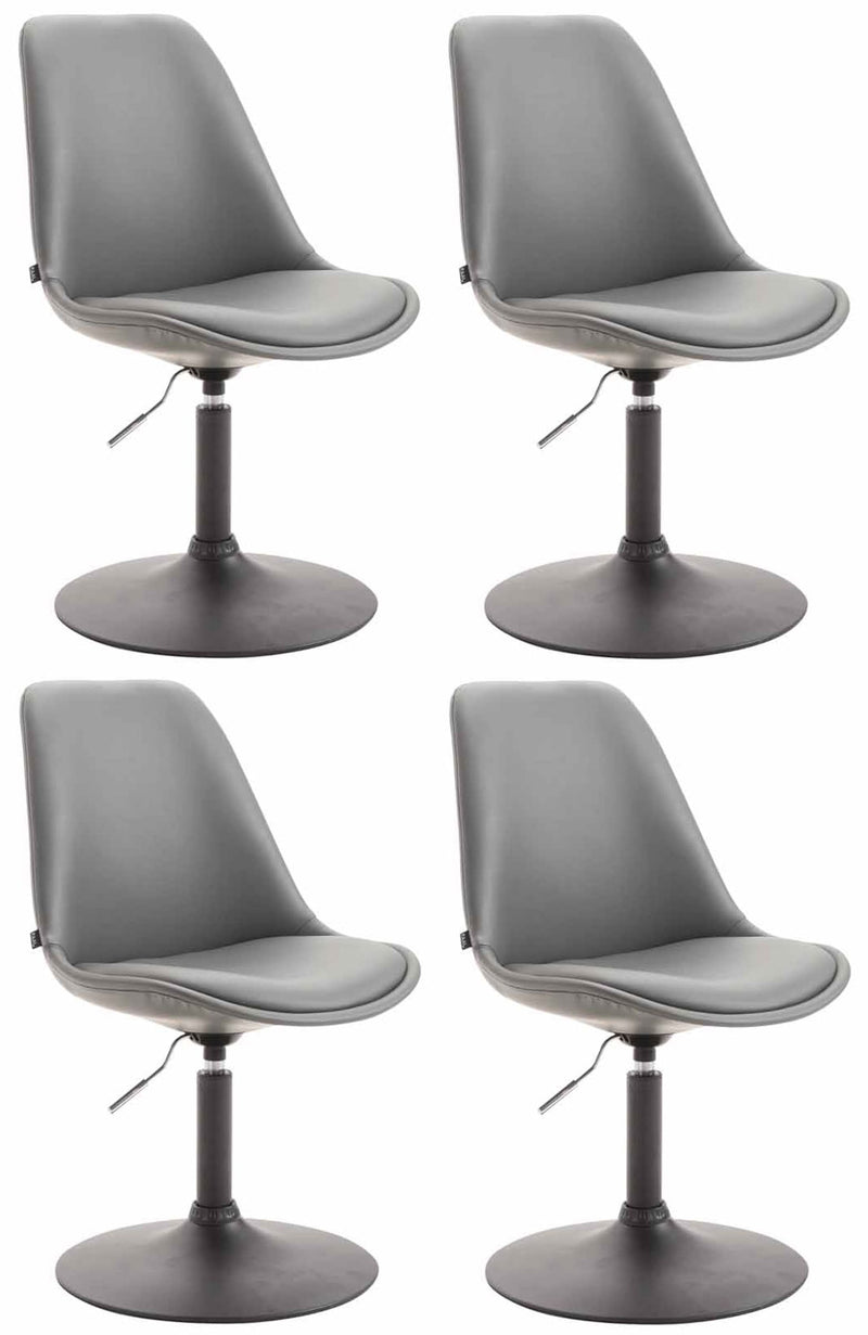 Set of 4 Maverick faux leather dining chairs