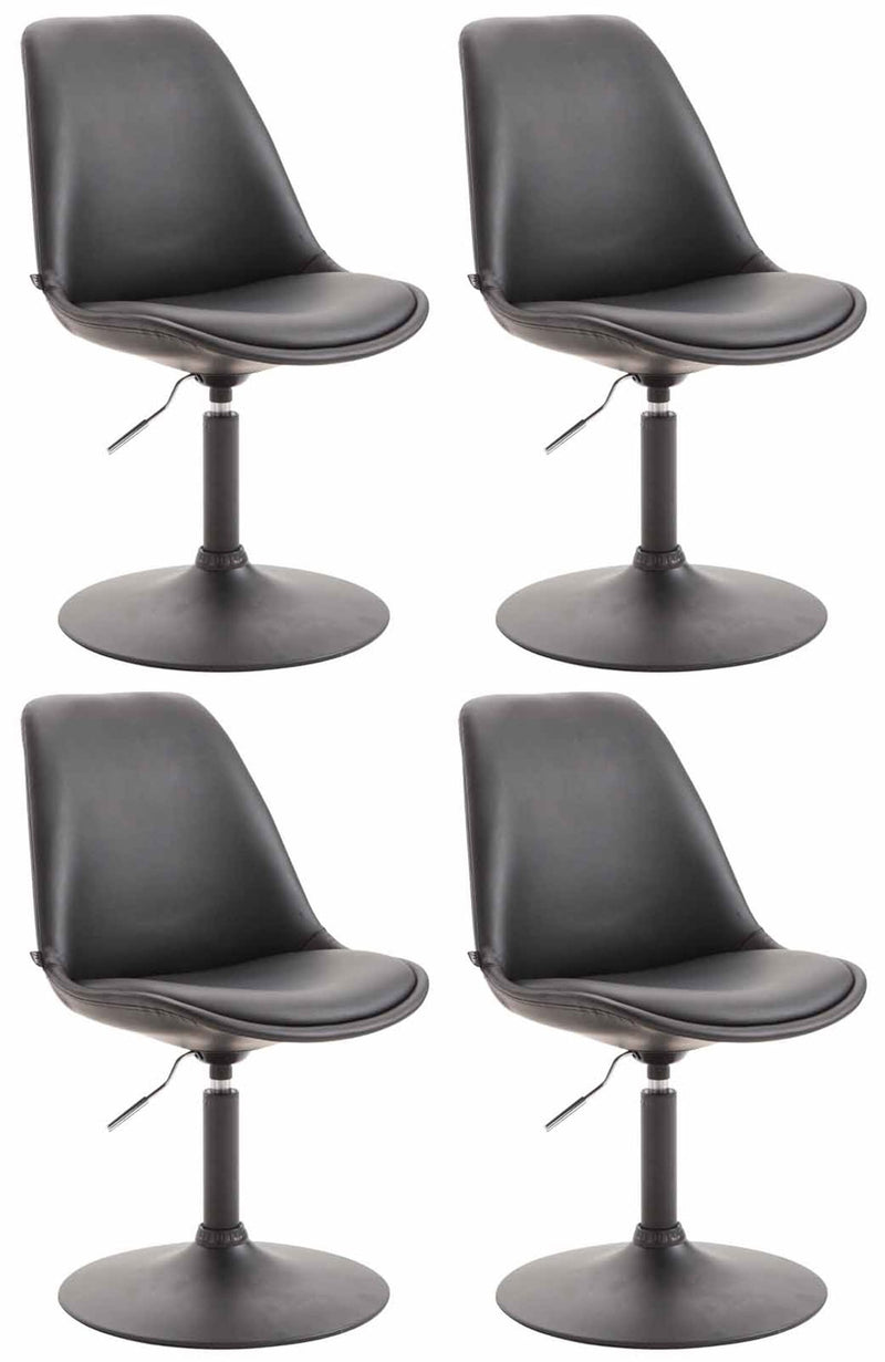 Set of 4 Maverick faux leather dining chairs