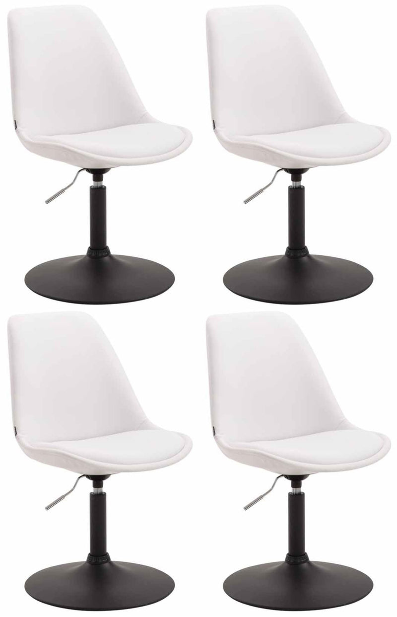 Set of 4 Maverick faux leather dining chairs