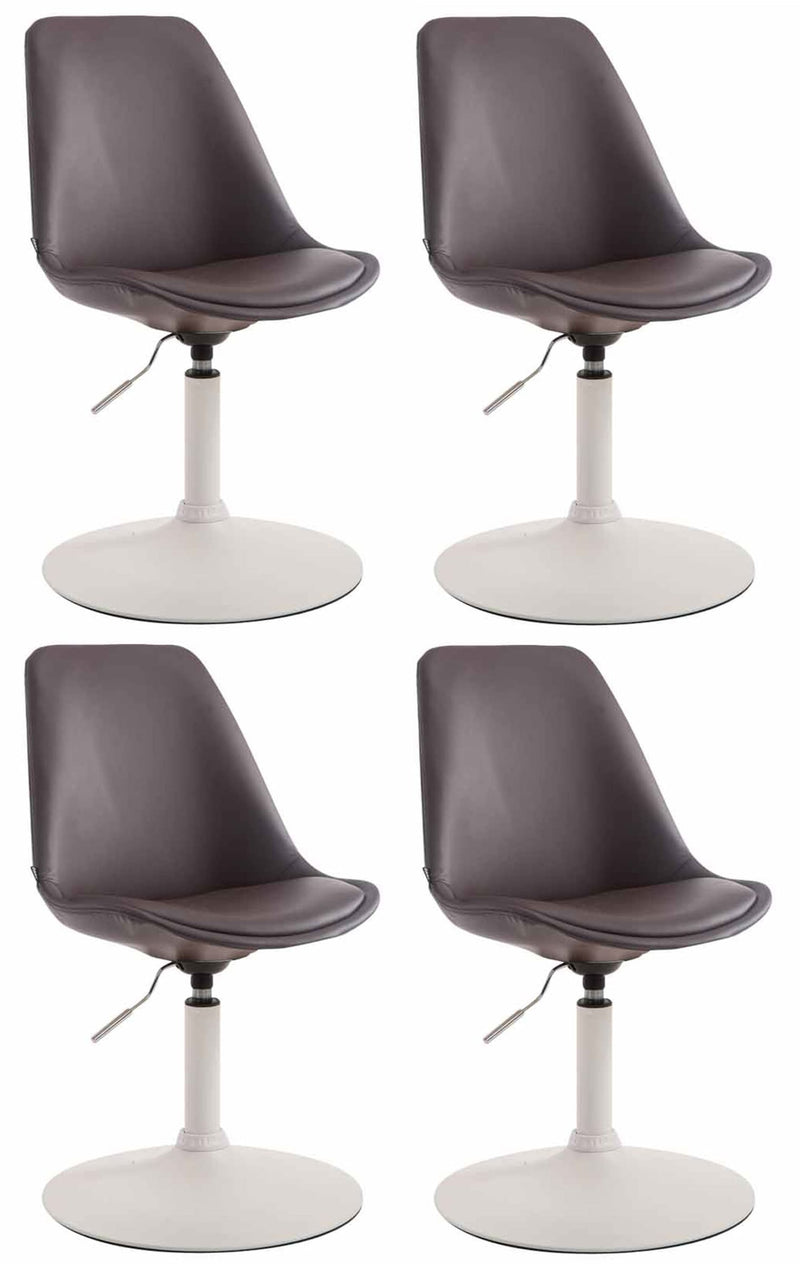 Set of 4 Maverick faux leather dining chairs