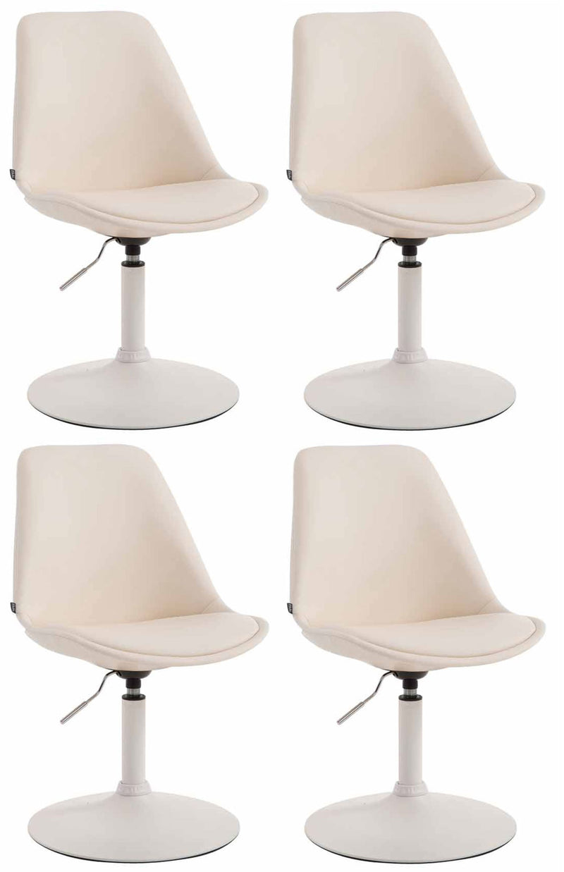 Set of 4 Maverick faux leather dining chairs