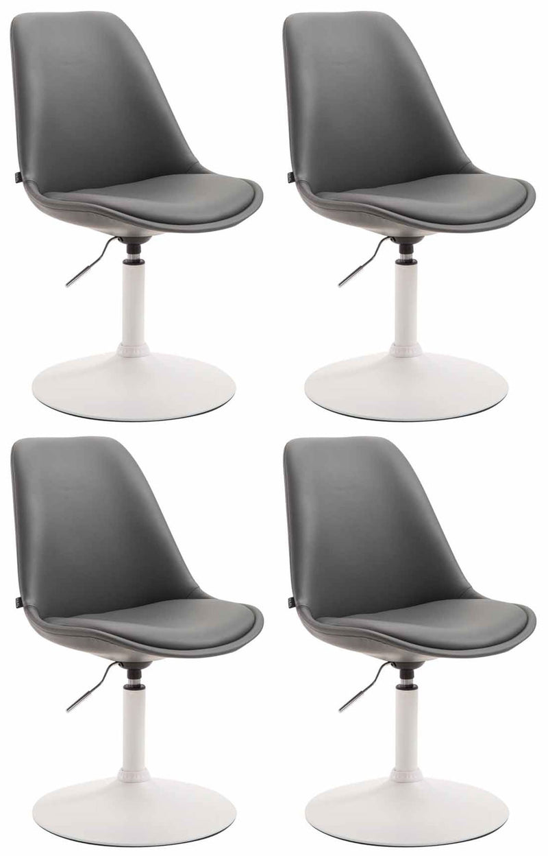 Set of 4 Maverick faux leather dining chairs