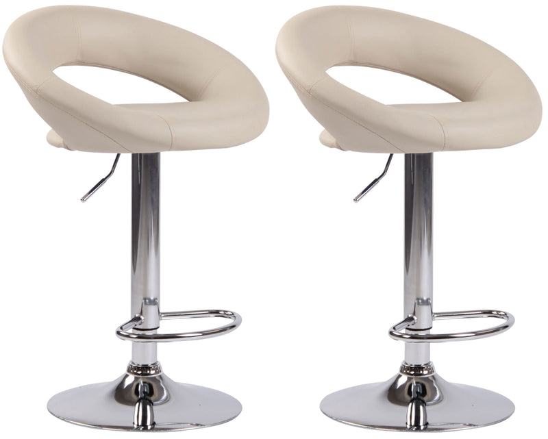 Set of 2 bar stools Olinda faux leather