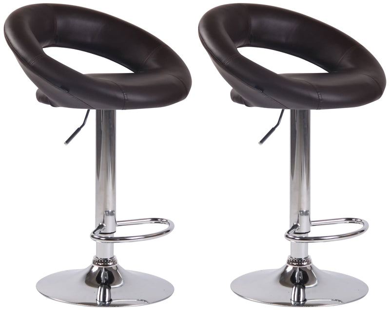 Set of 2 bar stools Olinda faux leather