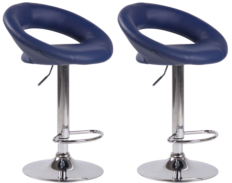 Set of 2 bar stools Olinda faux leather