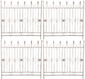 4er Set Gartenzäune Mangold