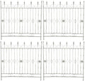 4er Set Gartenzäune Mangold