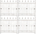 4er Set Gartenzäune Mangold