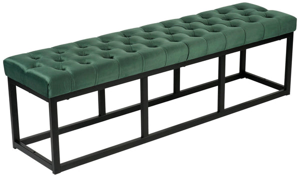 Polson Velvet Black Bench