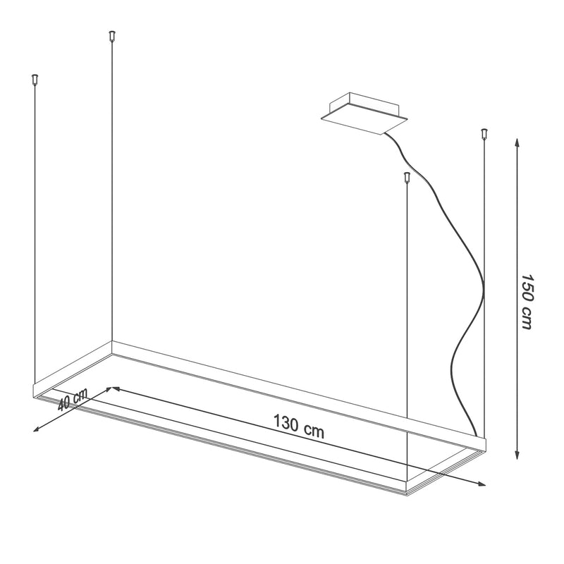 Kronleuchter TUULA L schwarz 3000K