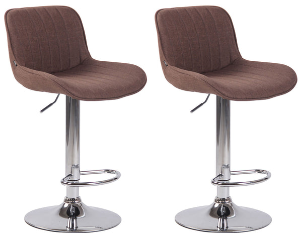 Set of 2 bar stools Lentini fabric