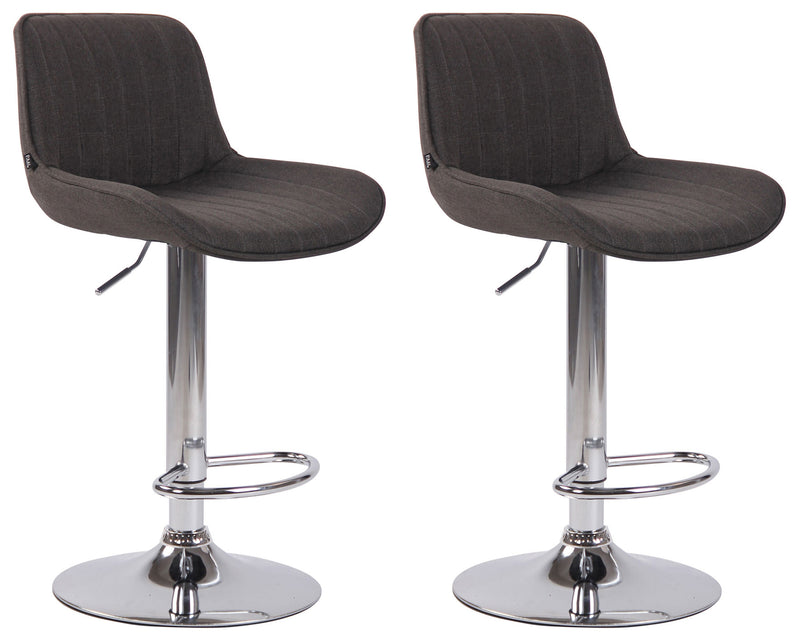 Set of 2 bar stools Lentini fabric