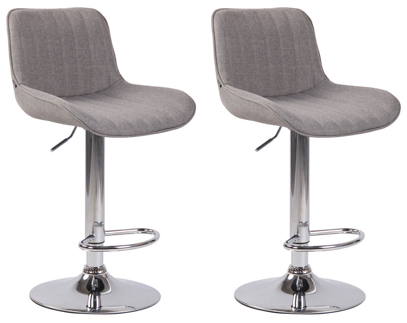 Set of 2 bar stools Lentini fabric
