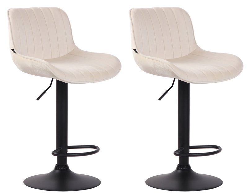 Set of 2 bar stools Lentini velvet