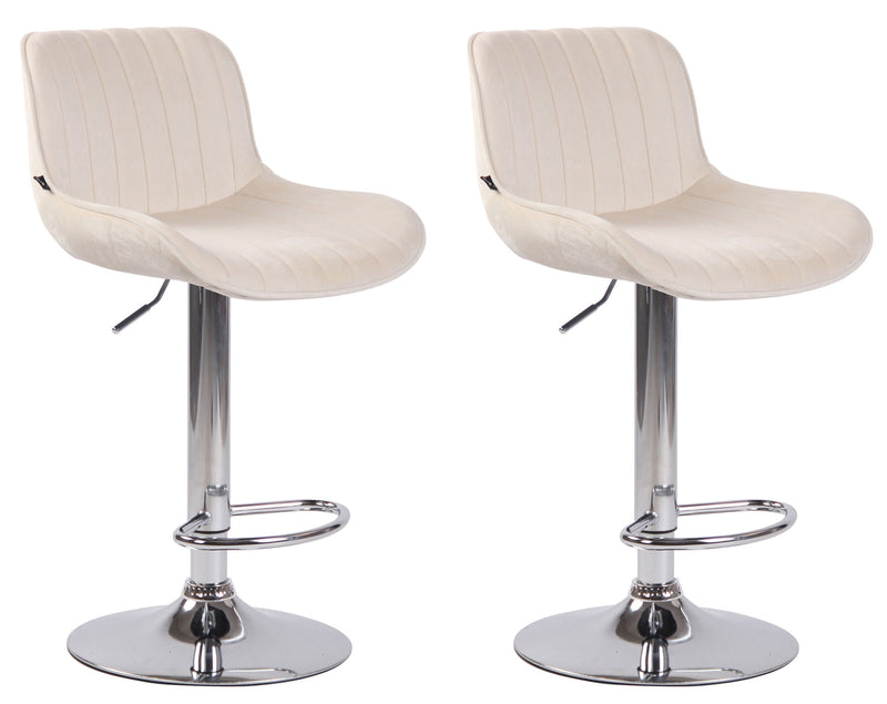 Set of 2 bar stools Lentini velvet