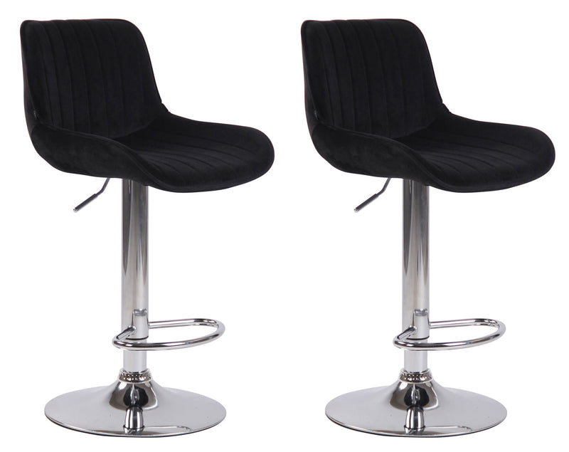 Set of 2 bar stools Lentini velvet