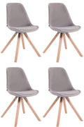 Set of 4 Toulouse Velvet Square Chairs