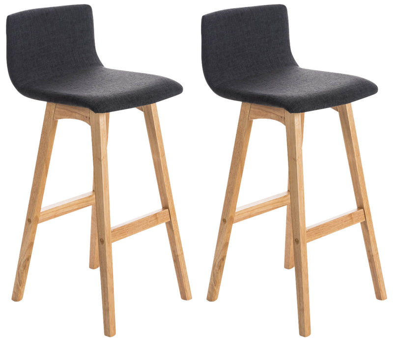 Set of 2 bar stools Taunus fabric