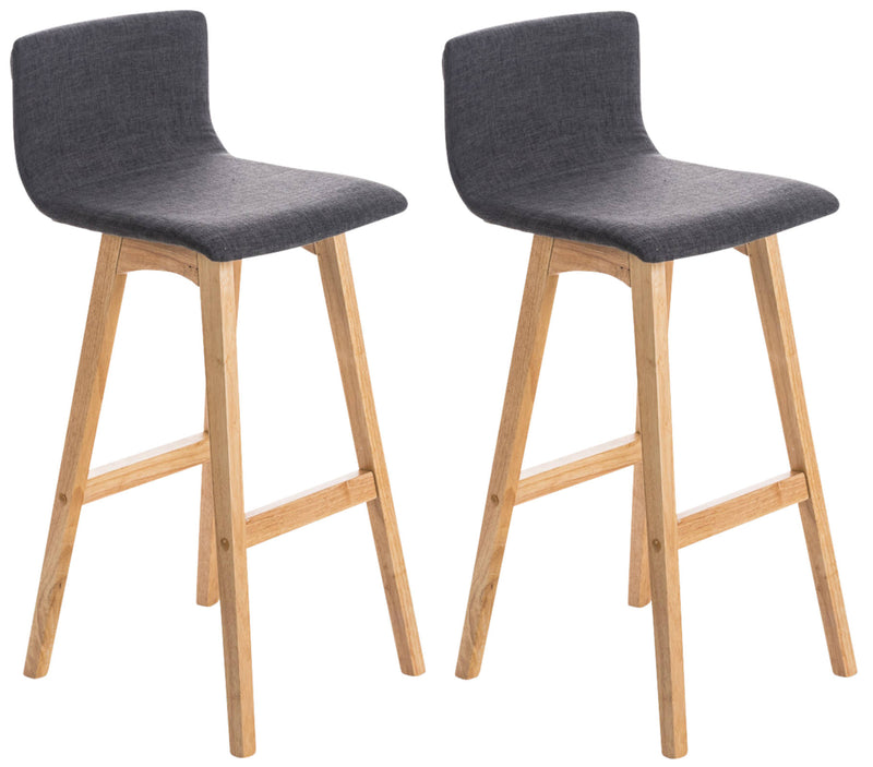 Set of 2 bar stools Taunus fabric