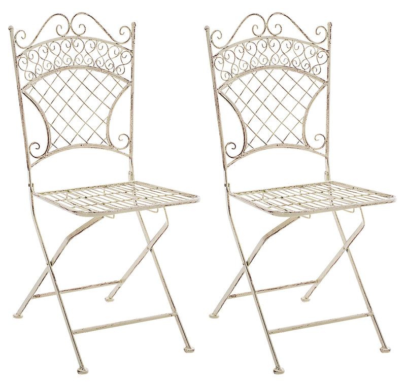 Set of 2 Adelar folding garden chairs