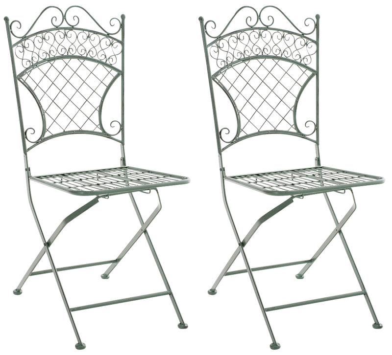 Set of 2 Adelar folding garden chairs