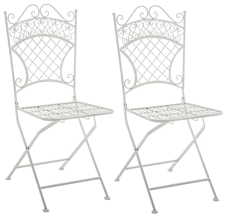 Set of 2 Adelar folding garden chairs