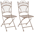 Set of 2 Adelar folding garden chairs